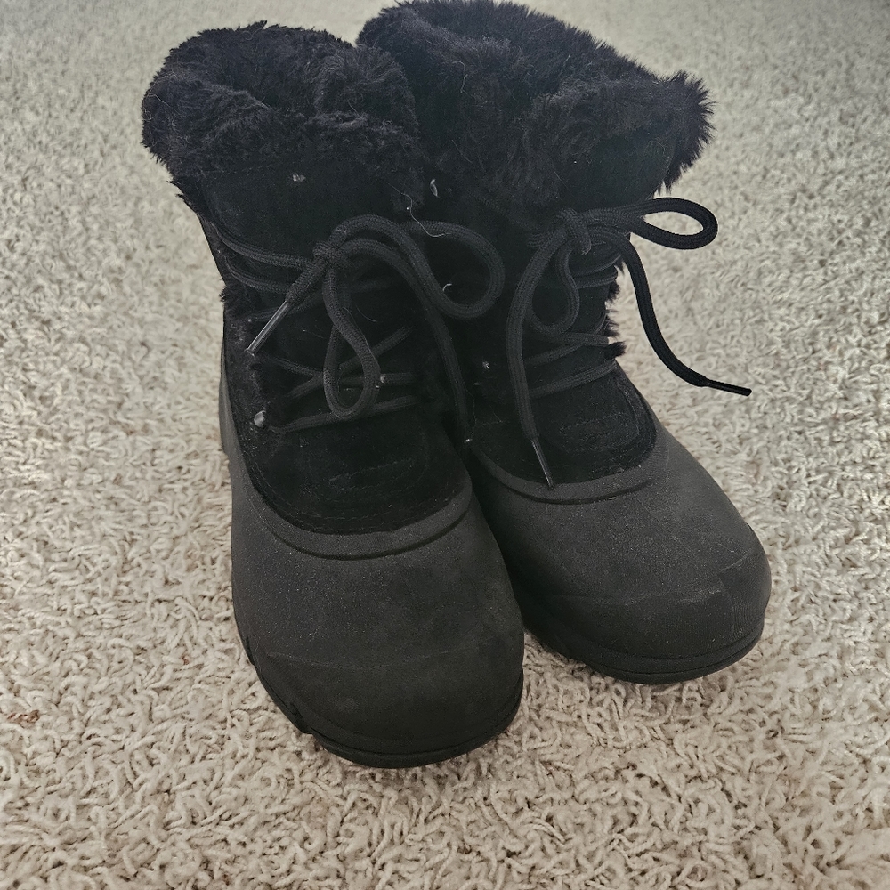 Sorel Black Snow Angel Winter Boots Size 7